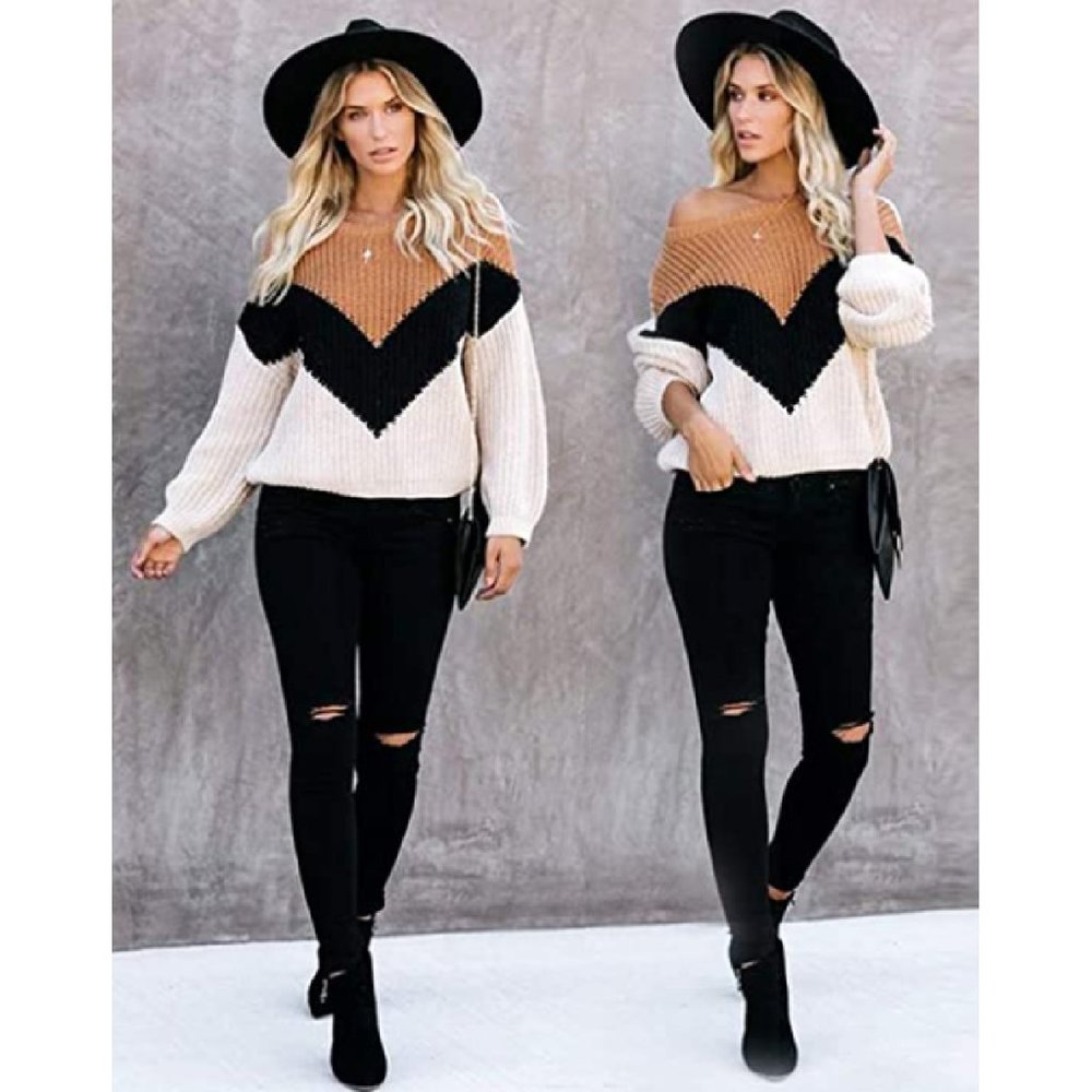 V-Shape Colorblock Sweater - image 5